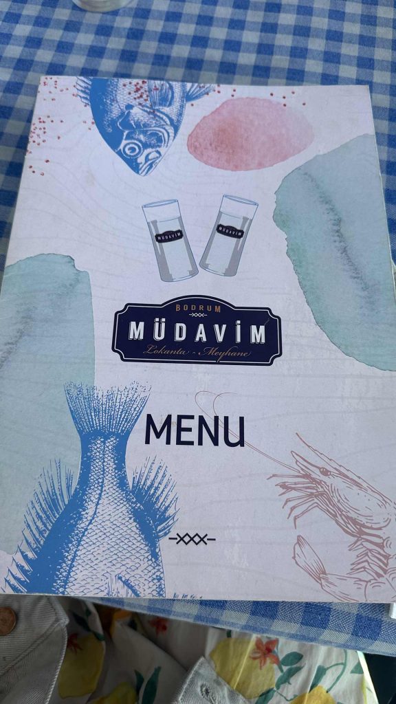 Vegane Mezze im Restaurant Müdavim in Bodrum mit Meerblick